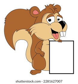 cute squirrel animal cartoon illustration graphic