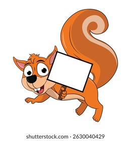 Cute Squirrel Animal Cartoon Illustration