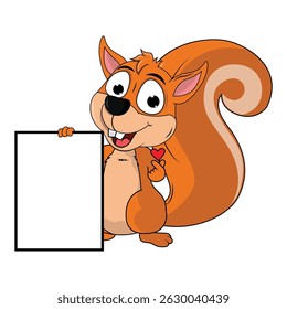 Cute Squirrel Animal Cartoon Illustration