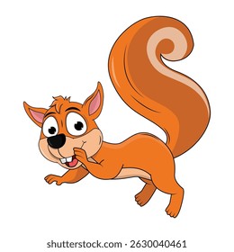 Cute Squirrel Animal Cartoon Illustration