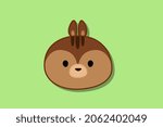 Cute Squirrel Animal Face Vector Collection