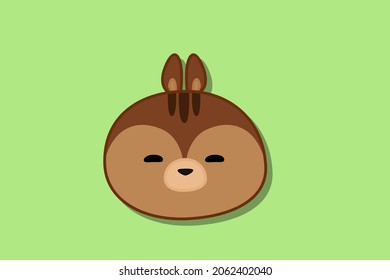 Cute Squirrel Animal Face Vector Collection