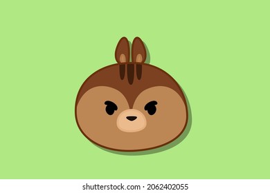 Cute Squirrel Animal Face Vector Collection