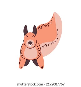 cute squirrel animal icon isolated