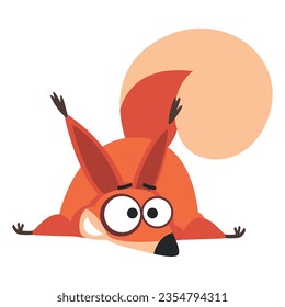 Ardilla corta con un vector de cola ocupado Ilustración
