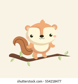 Cute squirrel cartoon.