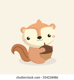 Cute Squirrel Cartoon.