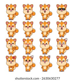Cute Squirrel Cartoon Mascot Character Illustration