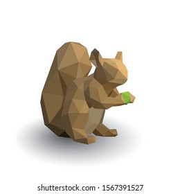 Cute Squirrel Cartoon Vector Illustration.