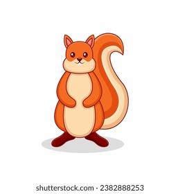 Cute Squirrel Character Design Illustration
