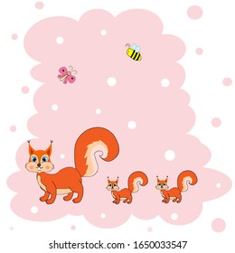  cute squirrel character  illustration  vector 