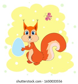  cute squirrel character  illustration  vector 