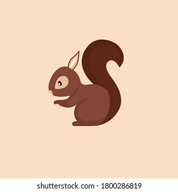 cute squirrel character vector illustration