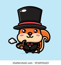 cute squirrel in classic style