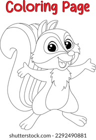 Cute Squirrel coloring page.  Animal coloring pages