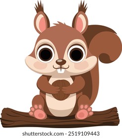 Niedliches Eichhörnchen flach Symbol Vektorgrafik