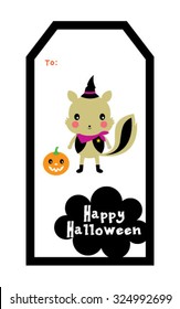 cute squirrel halloween tag