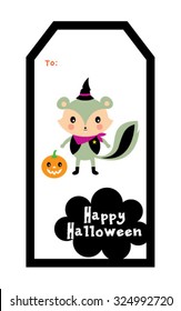 cute squirrel halloween tag