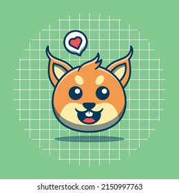 Cute squirrel head vector illustration