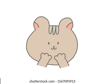 A cute squirrel icon style illustration.