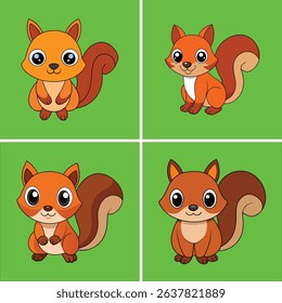 cute squirrel icon vector illustration