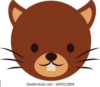 Ardilla, ilustración, vector sobre fondo blanco.