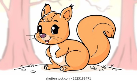 Una ardilla linda para los niños