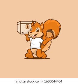 Cute squirrel logo.
The logo can be applied to various media and industries.