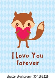 cute squirrel i love you forever card