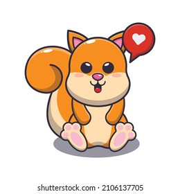 Cute squirrel mascot cartoon vector illustration