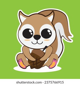 a cute squirrel on the floor