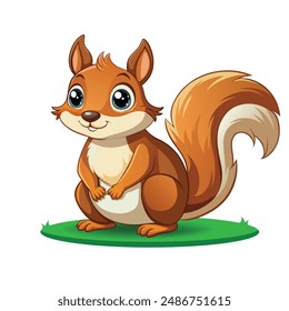 A cute squirrel is a small, agile rodent known for its bushy tail and playful antics. Often seen darting up trees and gathering nuts, it captivates with its charming and energetic behavior.