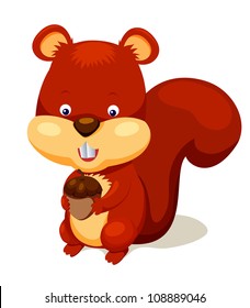 Cute squirrel vector