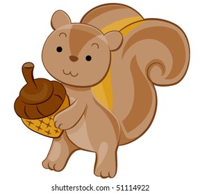 Cute Squirrel - Vector