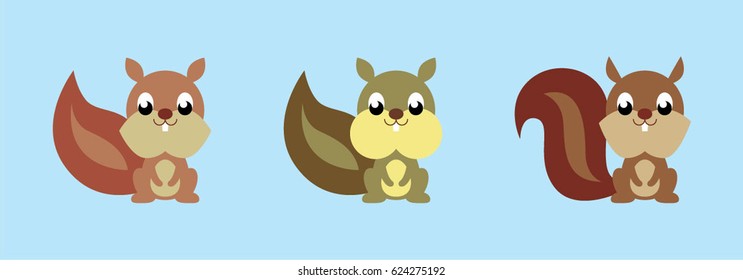 cute squirrel vector