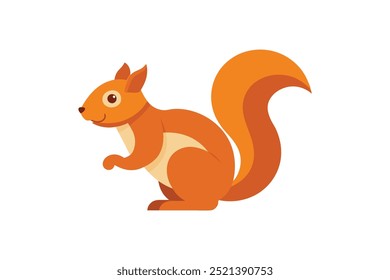 Cute Squirrel vector art illustration