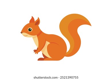 Cute Squirrel vector art illustration