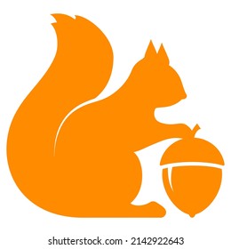 Cute squirrel vector cartoon on white background, squirrel vector illustration