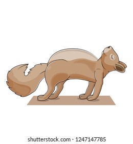 Cute squirrel vector illustration with white background,Can be used for printing t-shirts, children's books, stickers etc.