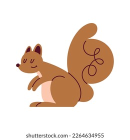cute squirrel wild animal character