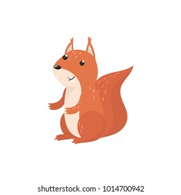 Cute Squirrel Woodland Cartoon Animal Vector Illustration