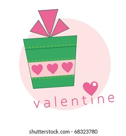 cute st. valentine gift. vector illustration