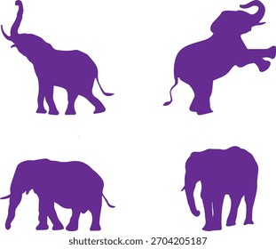 Cute Standing Elephant Animal Vector