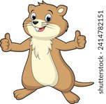 cute standing gopher thumbs up