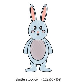 cute standing little bunny adorable cartoon