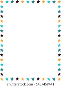 Cute star border using gold, teal, and brown stars. Perfect for stationary. Great for teachers and others who love a good star pattern! 