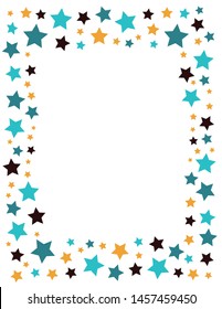 Cute star border using gold, teal, and brown stars. Perfect for stationary. Great for teachers and others who love a good star pattern! 