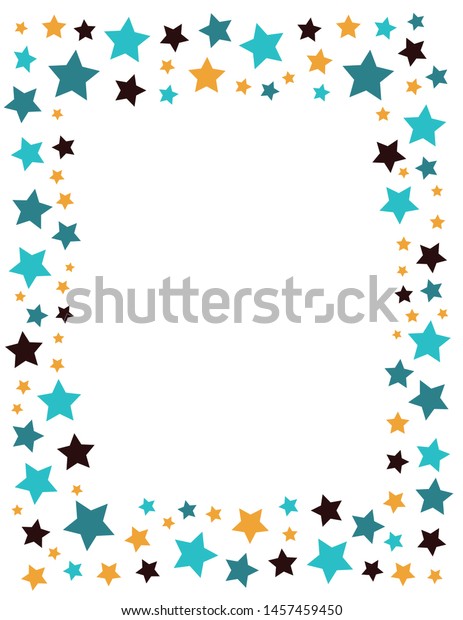 cute star border using gold teal stock vector royalty free 1457459450