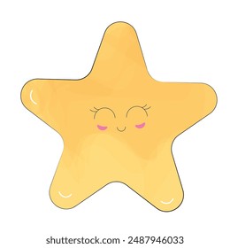 Ilustración vectorial de dibujos animados del personaje de la estrella
