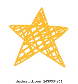 Cute star clipart. Children's illustration. Abstract.